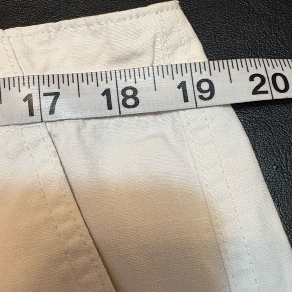 Calvin Klein 100% cotton, white cropped wide leg pants - Picture 10 of 13